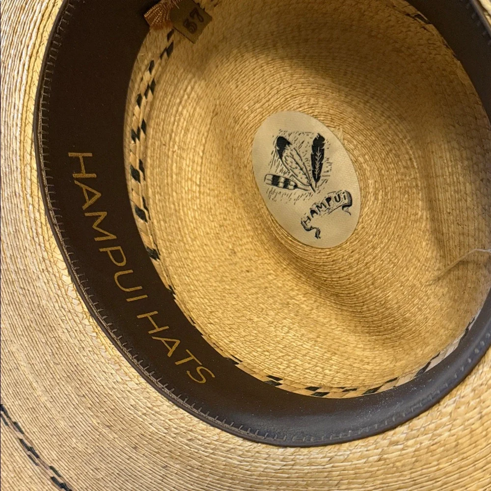 Hampui Hats Wide Brim Straw Hat - Tan - Picture 3 of 7
